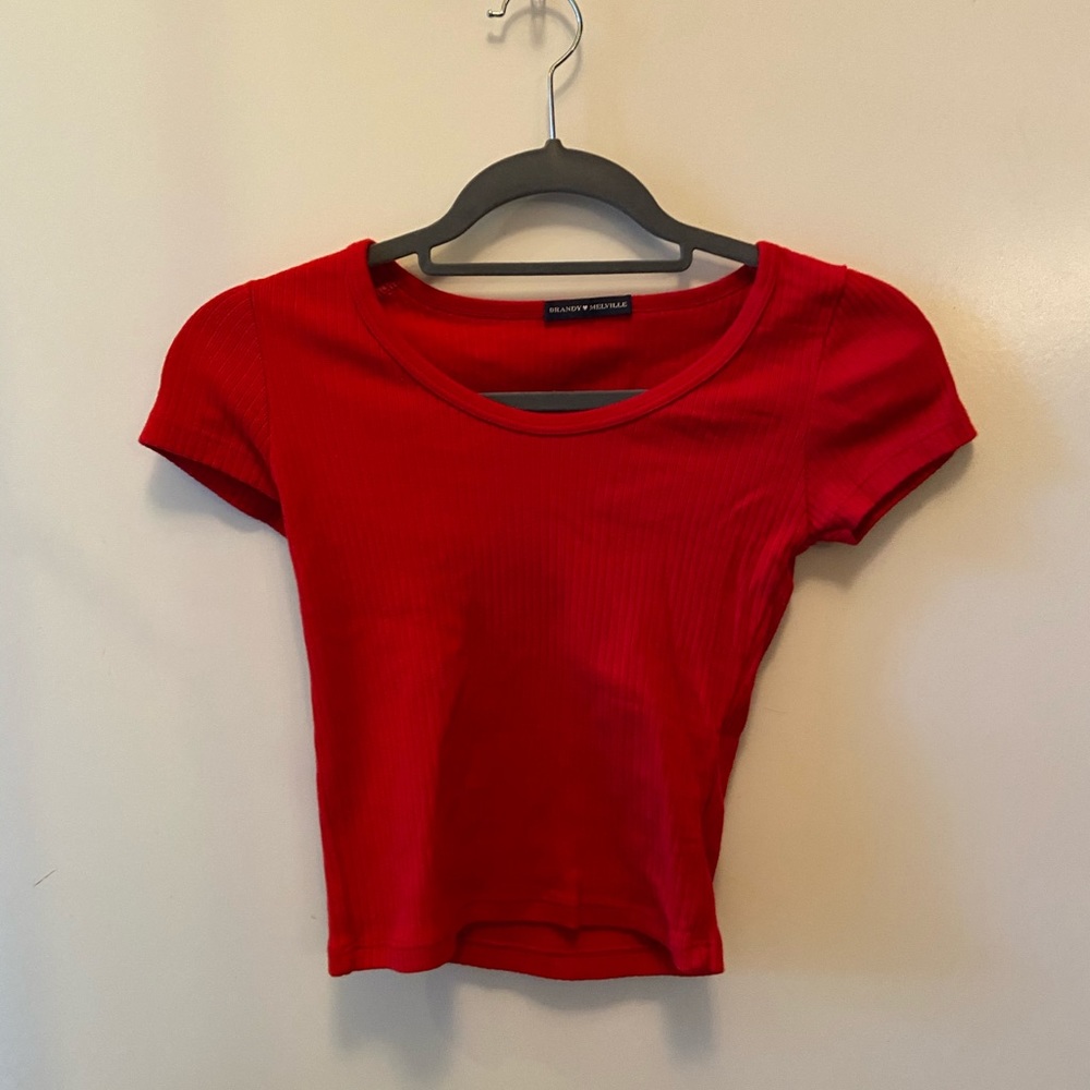 Brandy Melville red zelly top